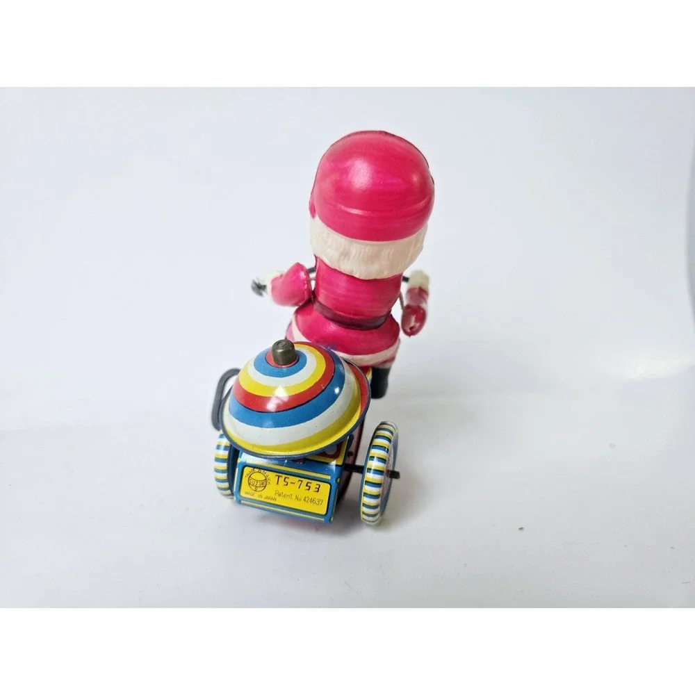 Vintage‎ tin wind up toy Christmas Santa Claus Japan Suzuki